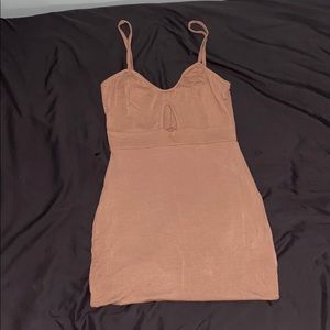 Nude midi dress